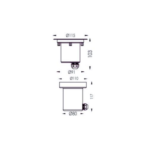 Đèn led âm nước B4115R-6W