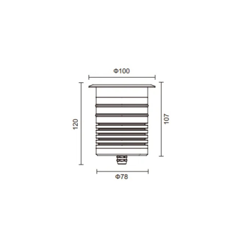 Đèn led âm sàn LU100LL5-12w