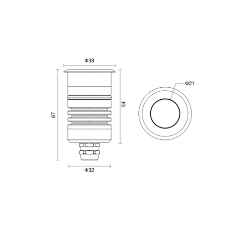 Đèn led âm sàn LU38LL-3W