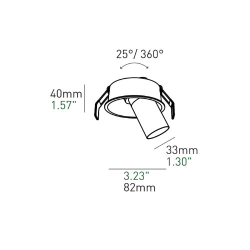 Đèn led âm trần chỉnh hướng GA753QY-8W