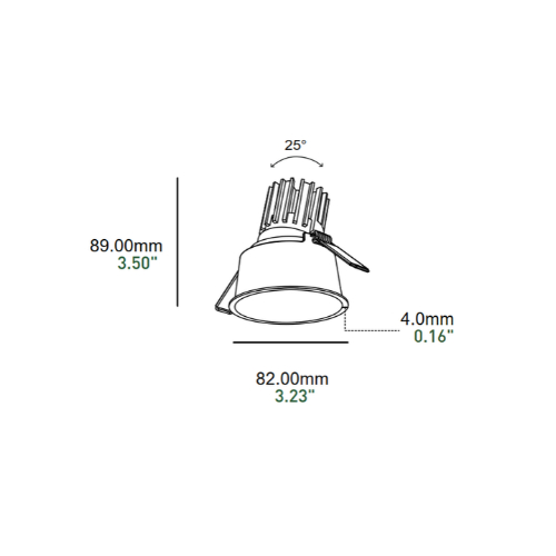 Đèn led âm trần R01QY-12W