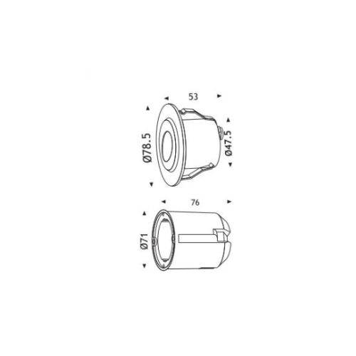 Đèn led âm tường lối đi B1078R1A-2W