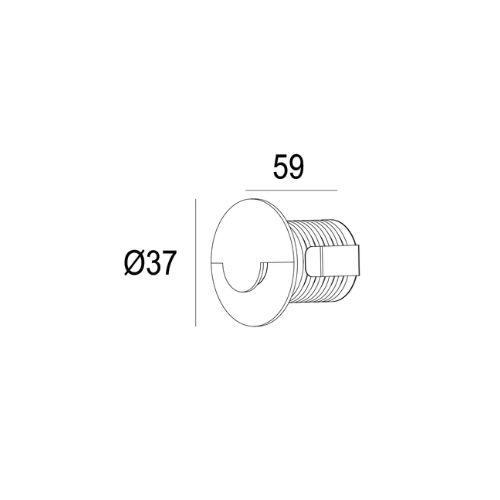 Đèn led âm tường lối đi DL1636-2W