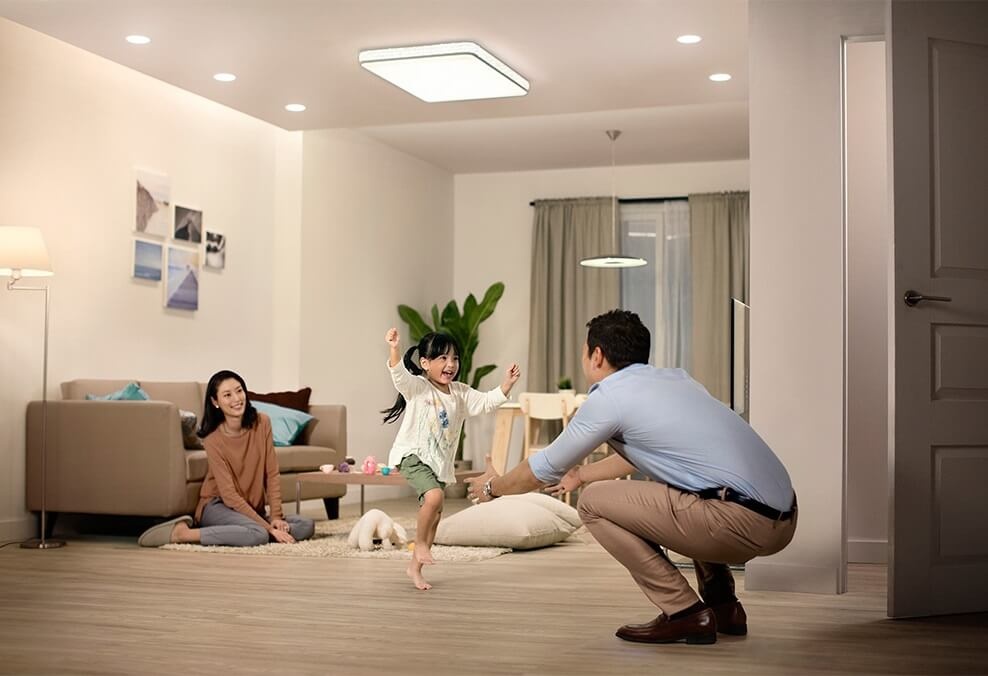 Đèn LED âm trần và đèn LED ốp trần phù hợp với không gian nào