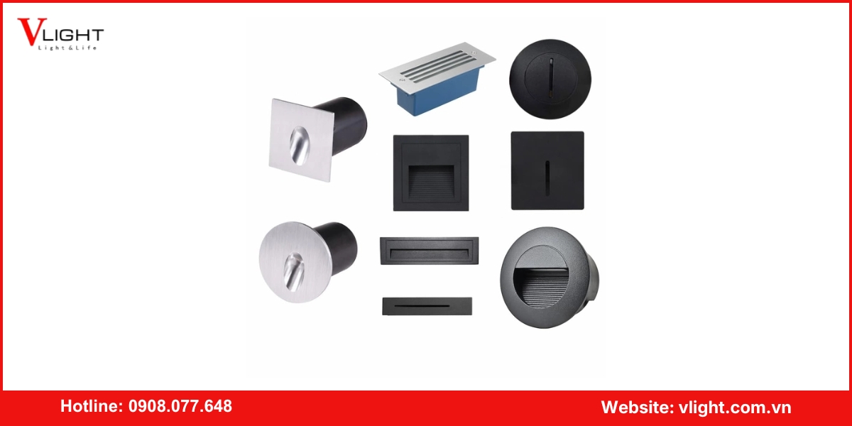 Các loại đèn led âm tường lối đi phổ biến