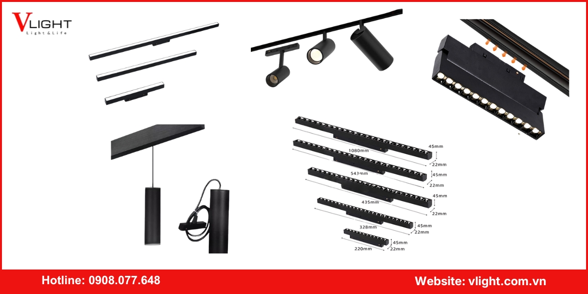 Các loại đèn led ray nam châm phổ biến