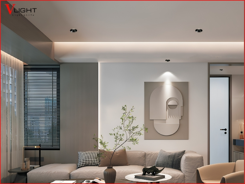Cách phối đèn LED âm trần không viền với từng không gian nội thất