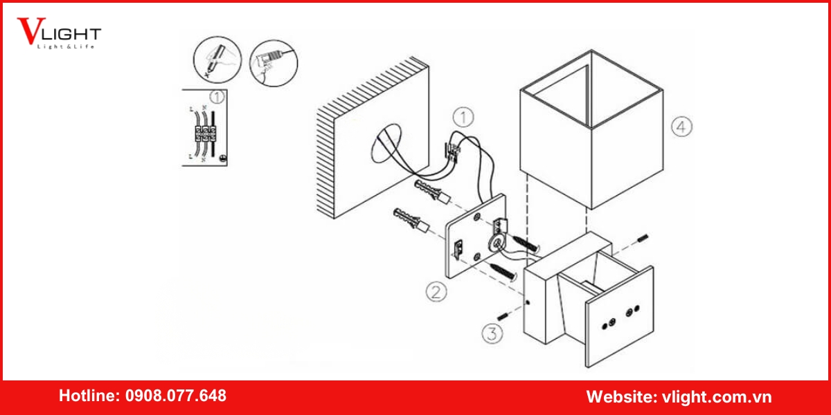 Cấu tạo của đèn led âm tường lối đi