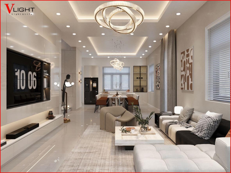 Gợi ý bố trí hệ thống đèn LED theo từng khu vực trong nhà phố