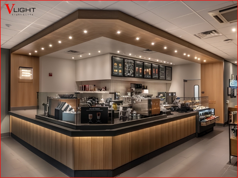 Kinh nghiệm bố trí đèn LED theo từng khu vực trong quán cafe