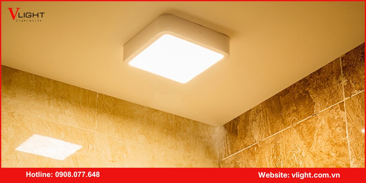 Lưu ý khi chọn đèn led ốp trần nhà vệ sinh