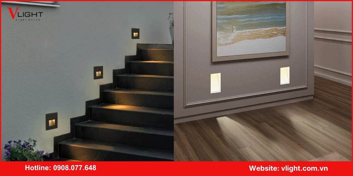 Mua đèn led âm tường lối đi uy tín tại VLight