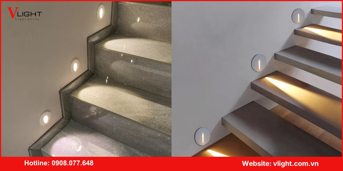 Mua đèn led âm tường trong nhà chất lượng tại VLight