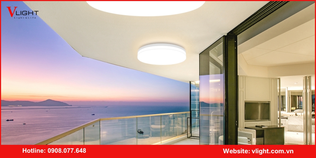 Mua đèn led ốp trần ban công tại VLight