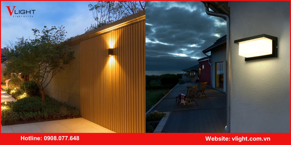 Mua đèn led ốp tường sân vườn giá tốt tại VLight