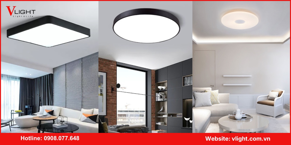 Những lưu ý khi chọn đèn led ốp trần phòng khách