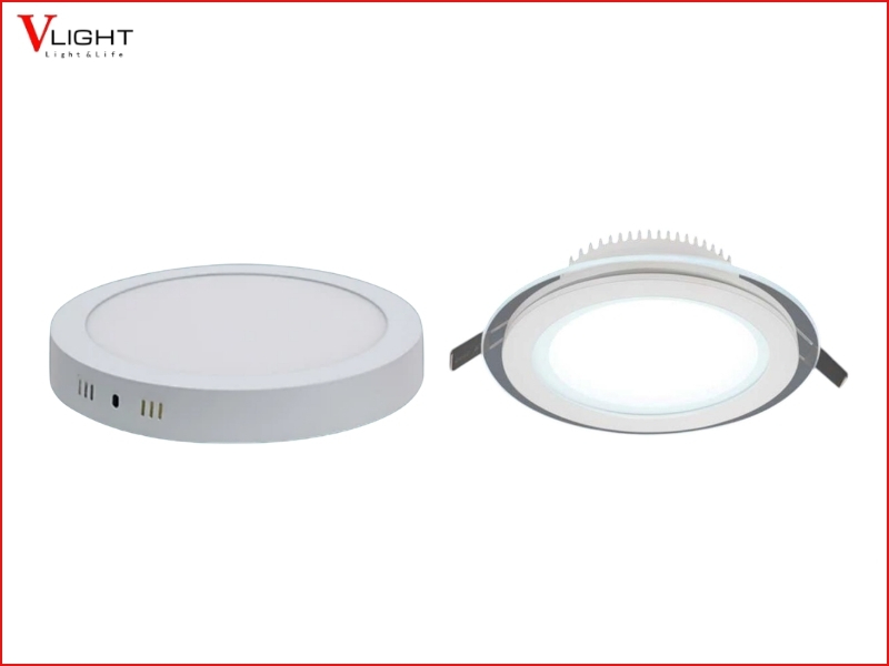 So sánh đèn LED ốp trần và âm trần theo nhu cầu sử dụng