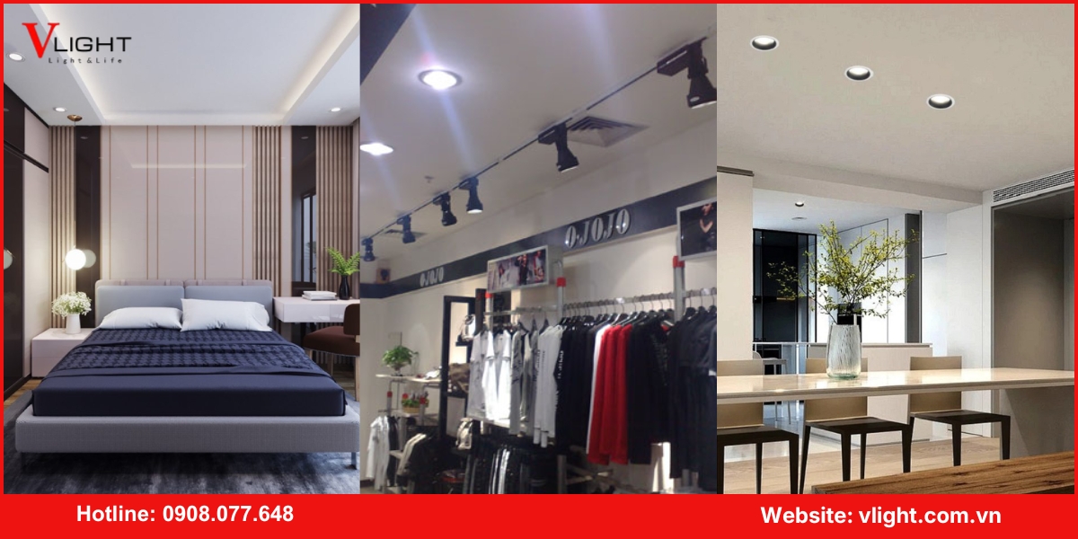 Ứng dụng của đèn led âm trần chống chói