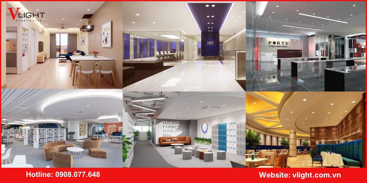 Ứng dụng của đèn led âm trần