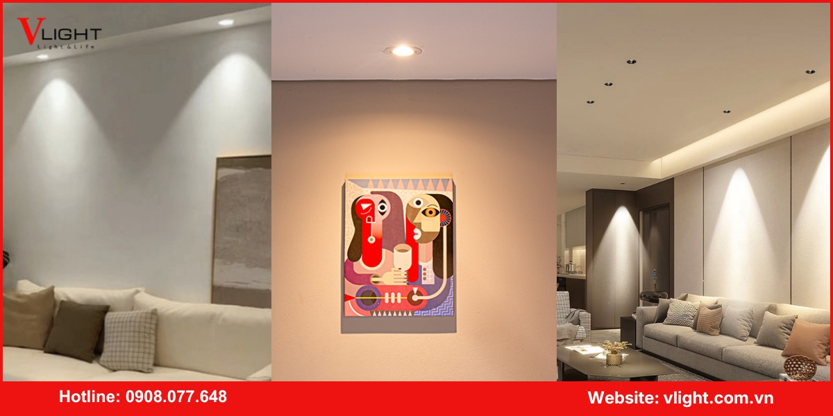Ứng dụng của đèn led spotlight âm trần
