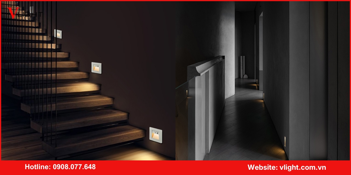 Ưu điểm của đèn led âm tường trong nhà