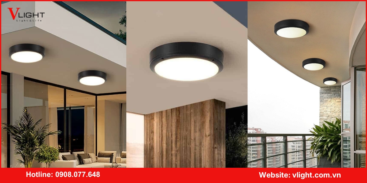 Ưu điểm của đèn led ốp trần ban công