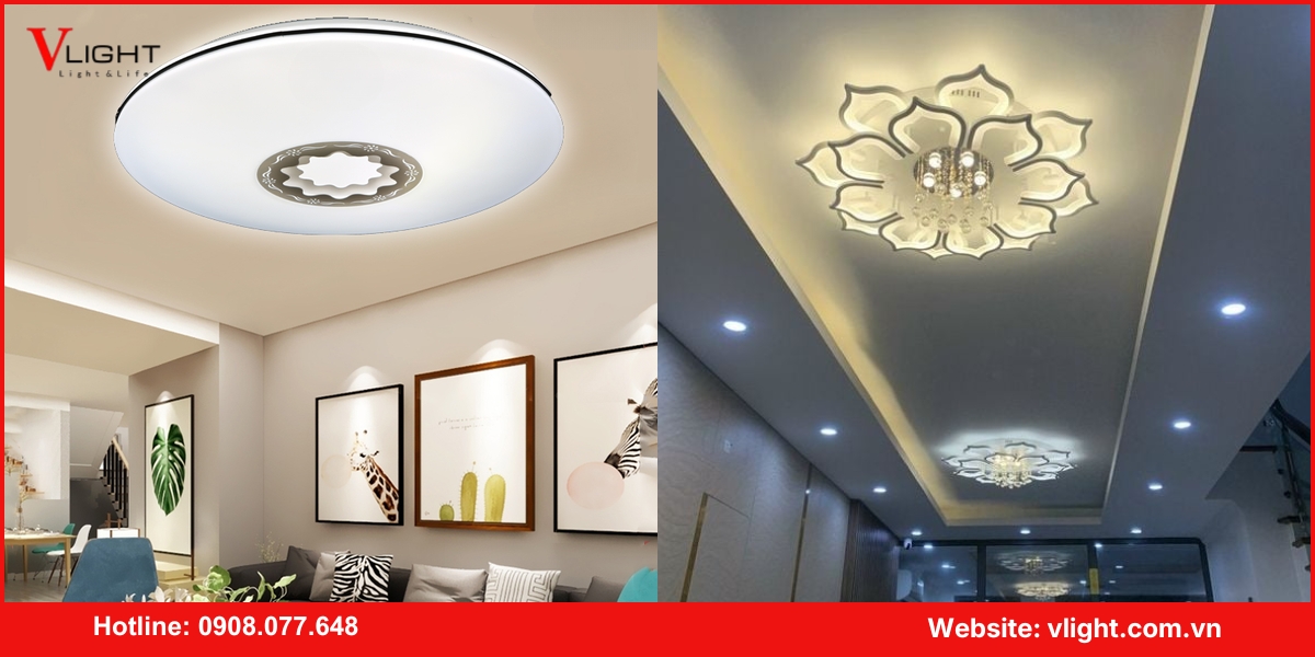 Ưu điểm của đèn led ốp trần phòng khách