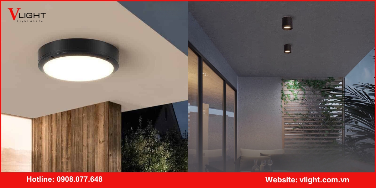Ưu điểm của đèn led ốp trần sân vườn