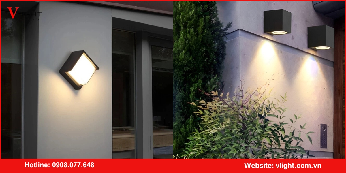Ưu điểm của đèn led ốp tường sân vườn