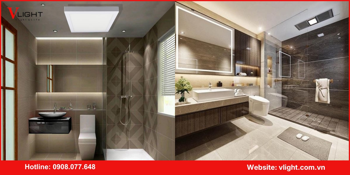 Ưu điểm nổi bật của đèn led ốp trần nhà vệ sinh
